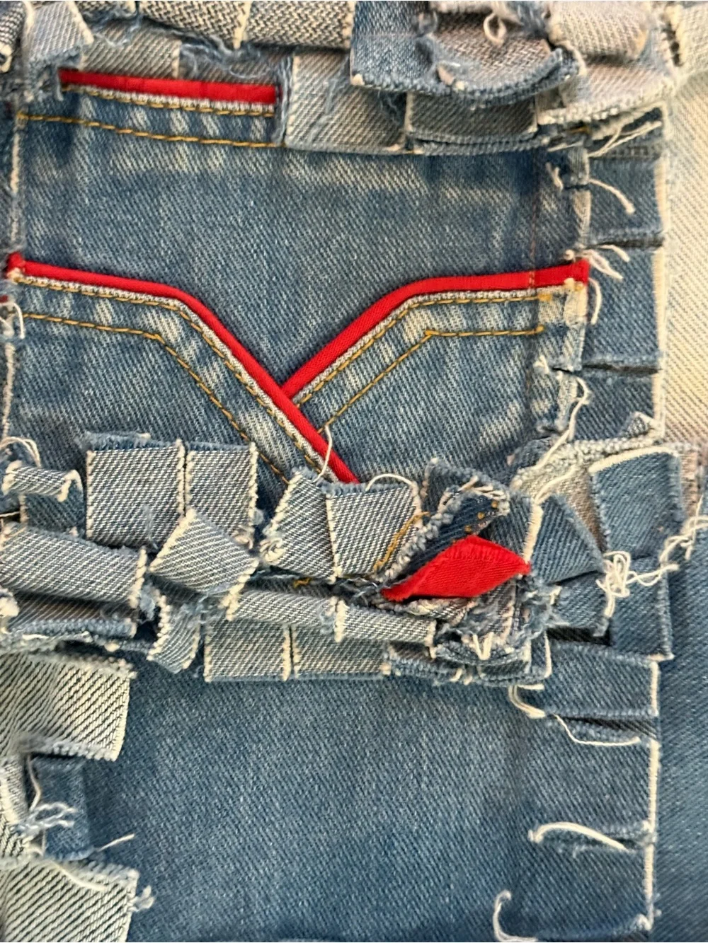 Vintage Denim Handmade Patchwork Quilt vintage hand